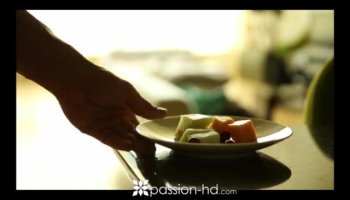 passion-hd cute teen eats fruit and cock for breakfast