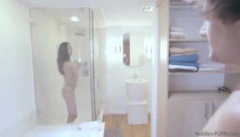 Shy Girl Tina Blade Sucks Cock
